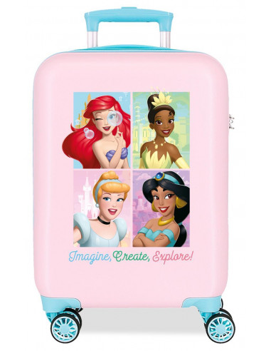 2061341 ABS SUITCASE 50CM 4W. IMAGINE, CREATE, EXPLORE PINK